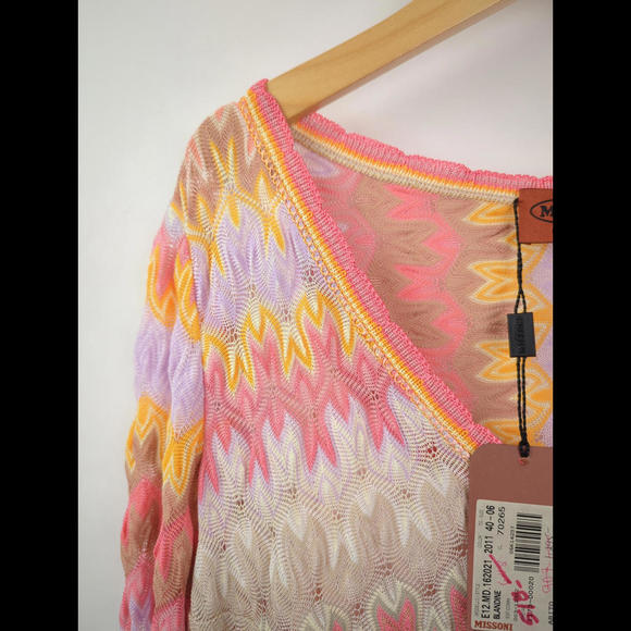 [SOLD] NWT MISSONI Women's Sz IT 40 US 6 Blandine Orange Pink Knit Dress Italy - Picture 11 of 12